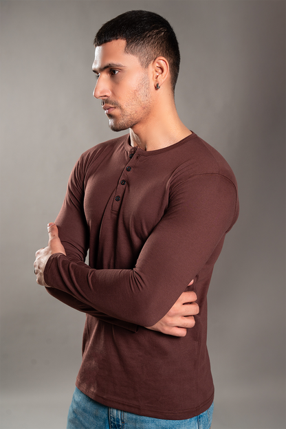 Brown Henley