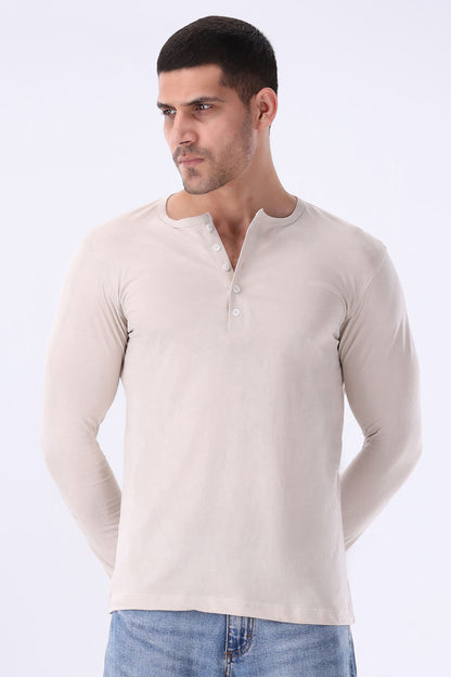 Light Beige Henley