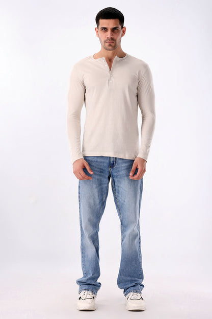 Light Beige Henley