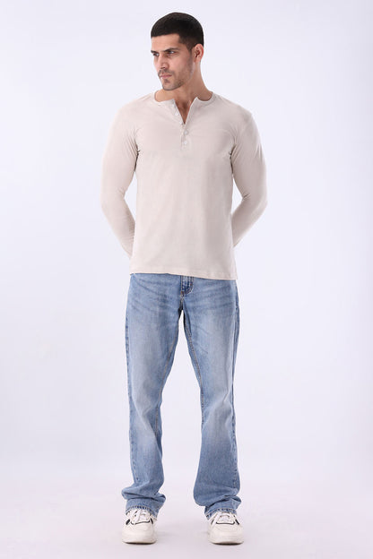 Light Beige Henley