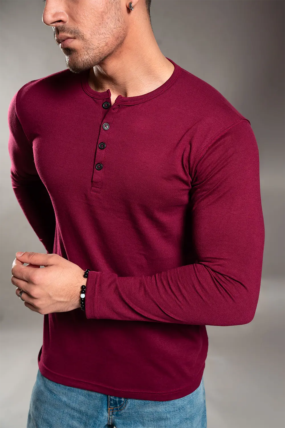 Maroon Henley