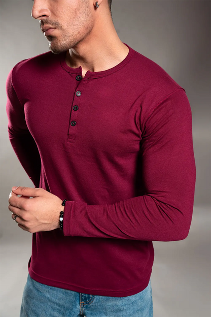 Maroon Henley