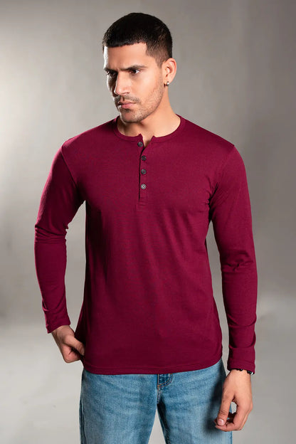Maroon Henley
