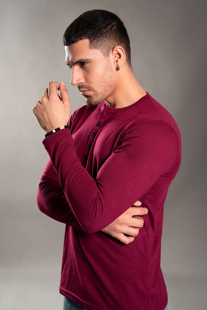 Maroon Henley