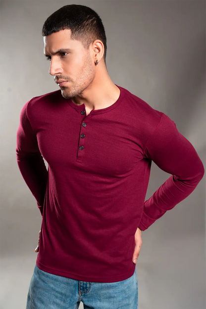 Maroon Henley