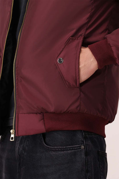 Maroon Bomber Jacket