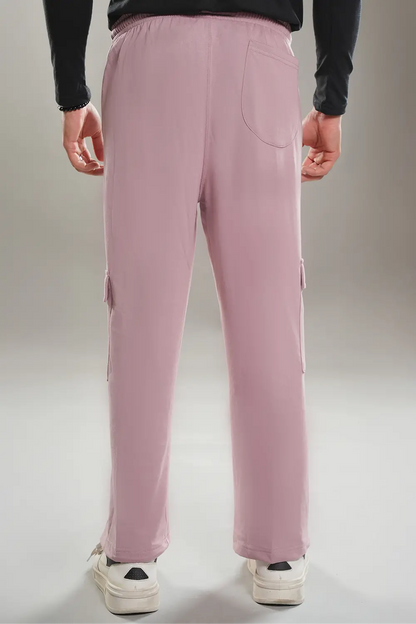 Mauve Wide Legged Cargo Trousers