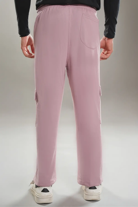 Mauve Wide Legged Cargo Trousers