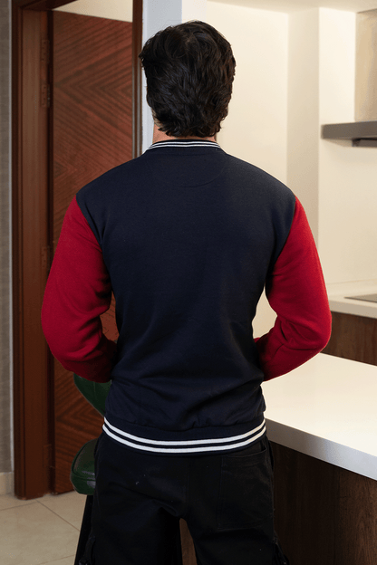 Navy Maroon Varsity Jacket