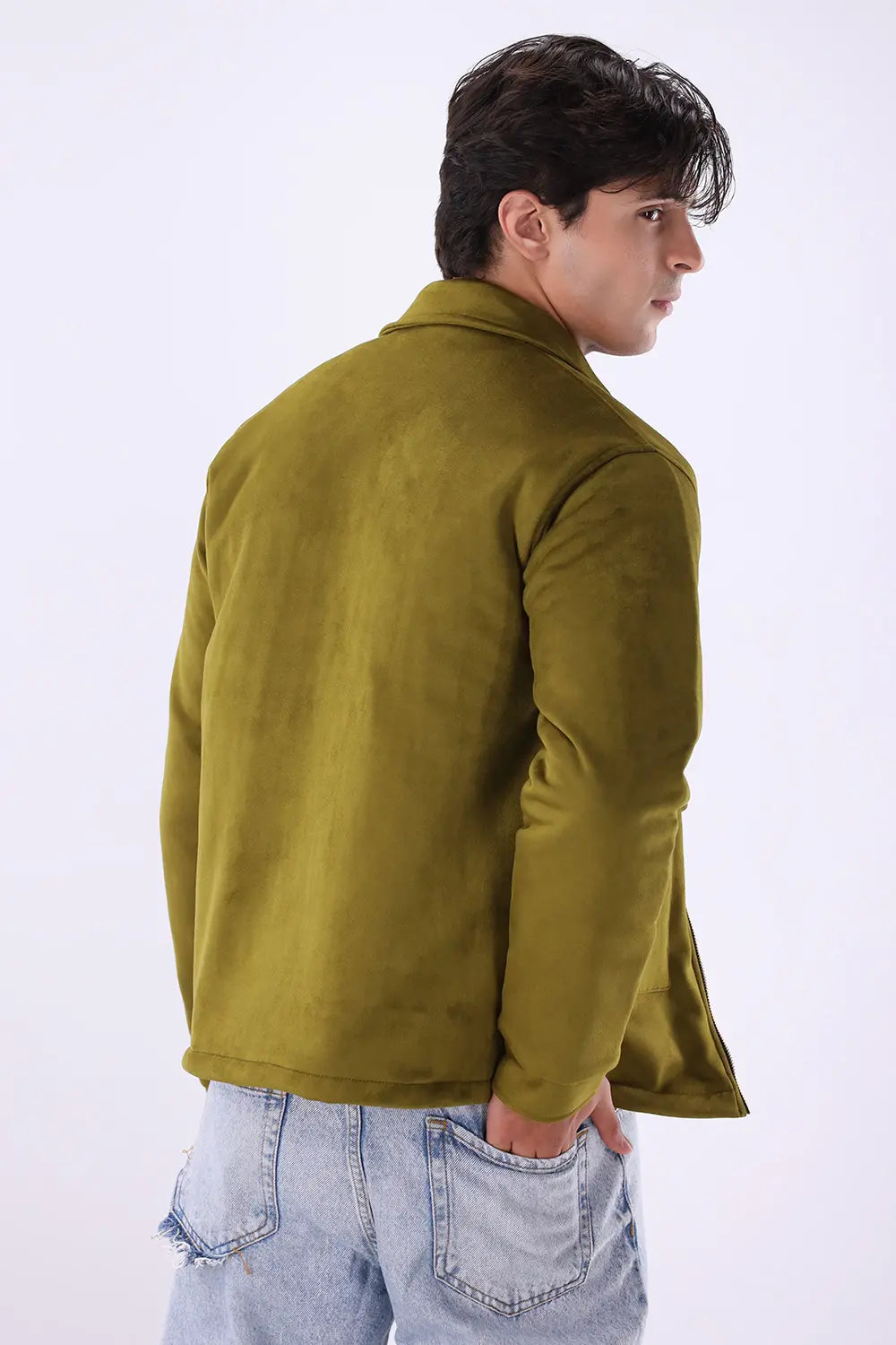 Olive Suede Jacket
