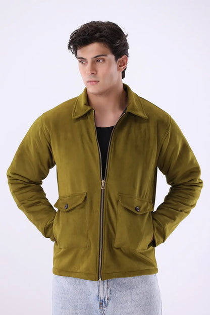 Olive Suede Jacket