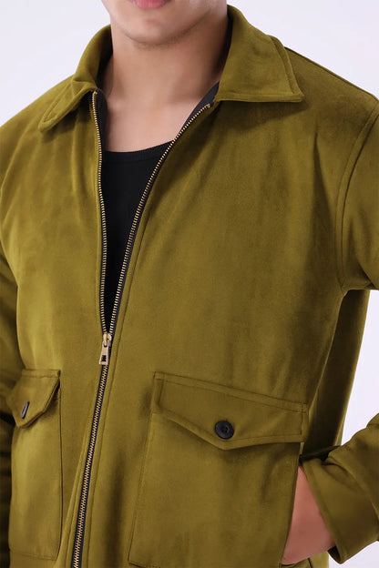 Olive Suede Jacket