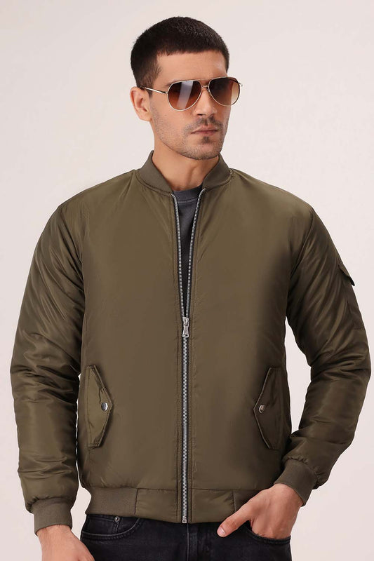 Olive Bomber Jacket