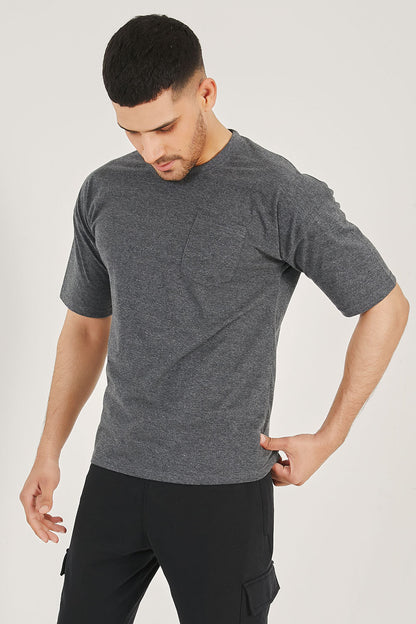 Charcoal Pocket Oversized Tee