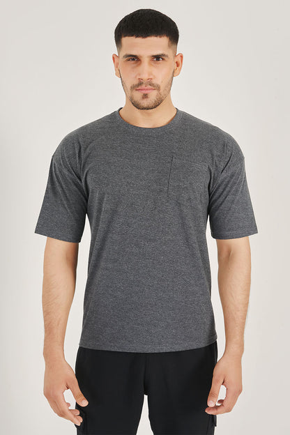 Charcoal Pocket Oversized Tee