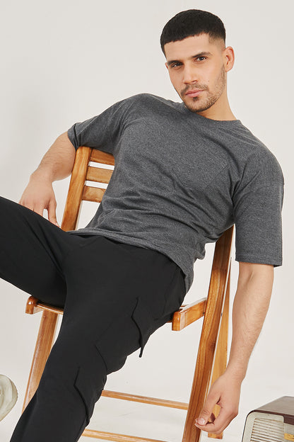 Charcoal Pocket Oversized Tee
