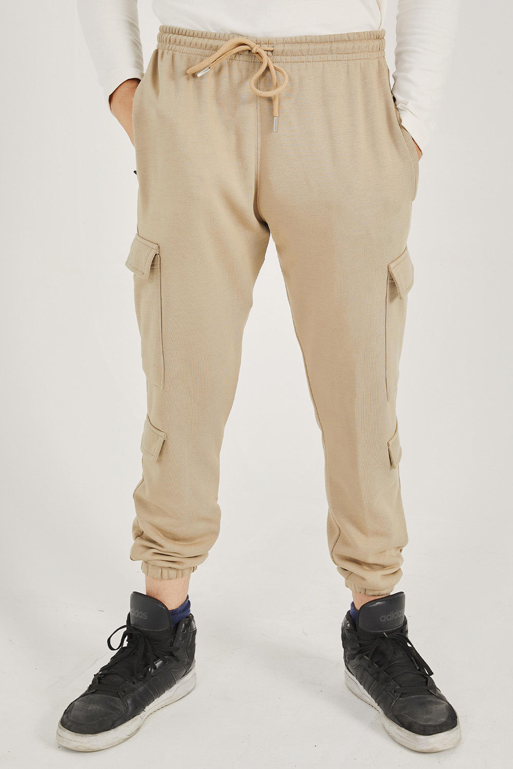 Khaki Cargo Jogger Pants