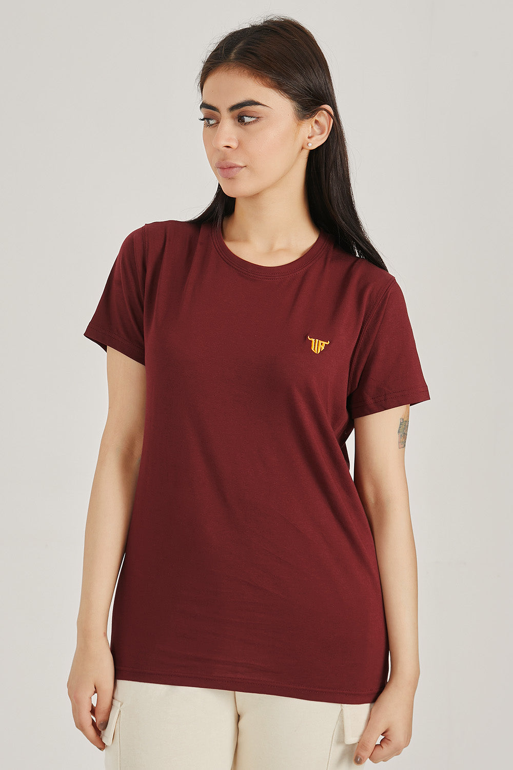 Maroon Signature Crew Neck - W