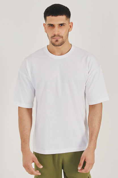 White Basic Oversized Tee