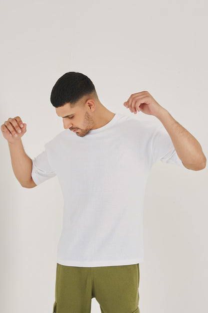 White Basic Oversized Tee