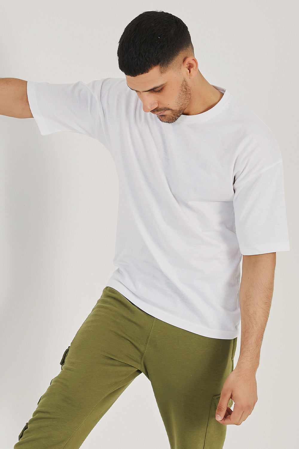 White Basic Oversized Tee