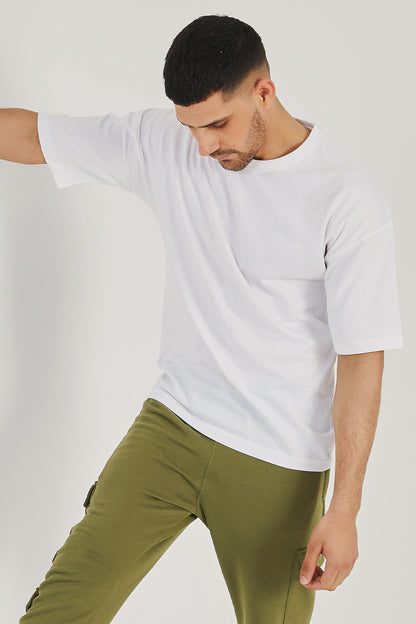 White Basic Oversized Tee