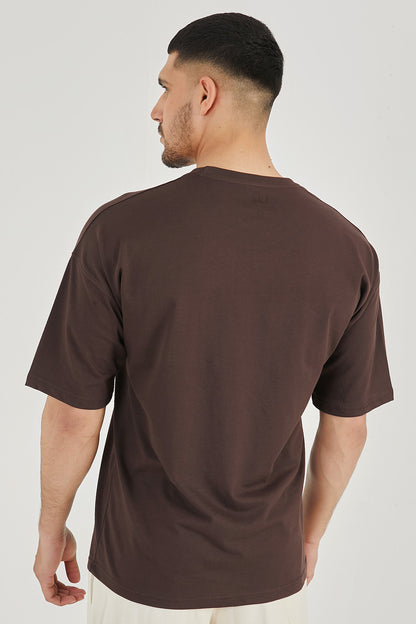 Brown Pocket Oversized Tee