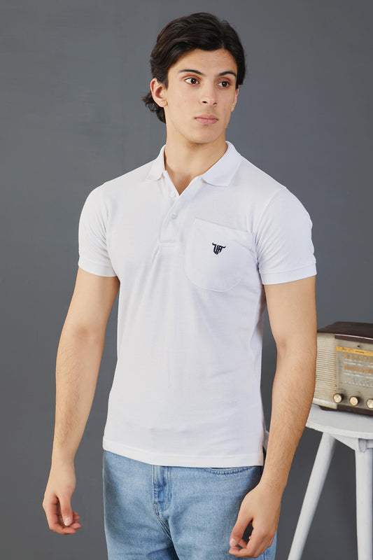White Pocket Polo