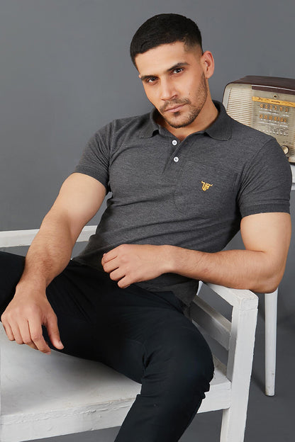 Charcoal Pocket Polo