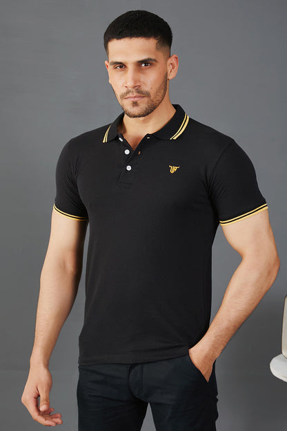 Gold Black Polo