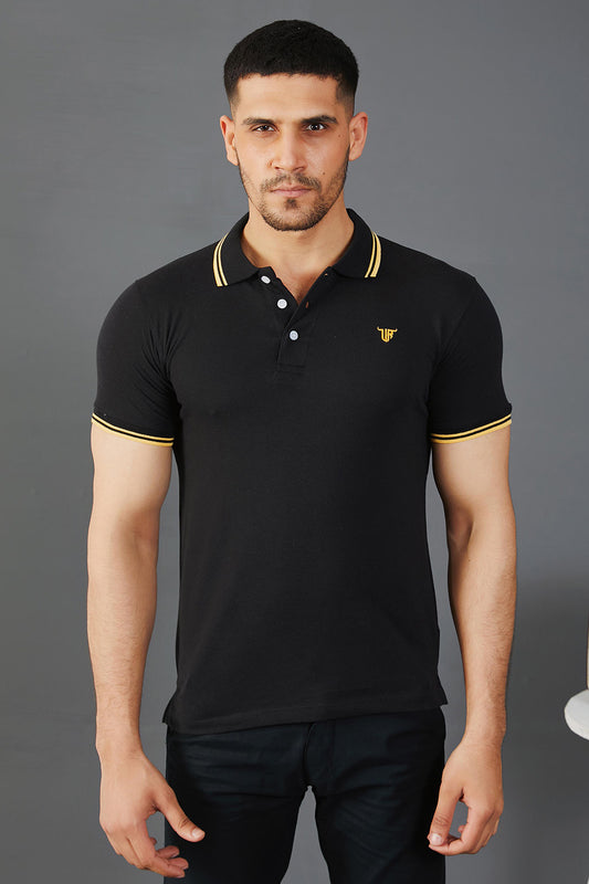 Gold Black Polo