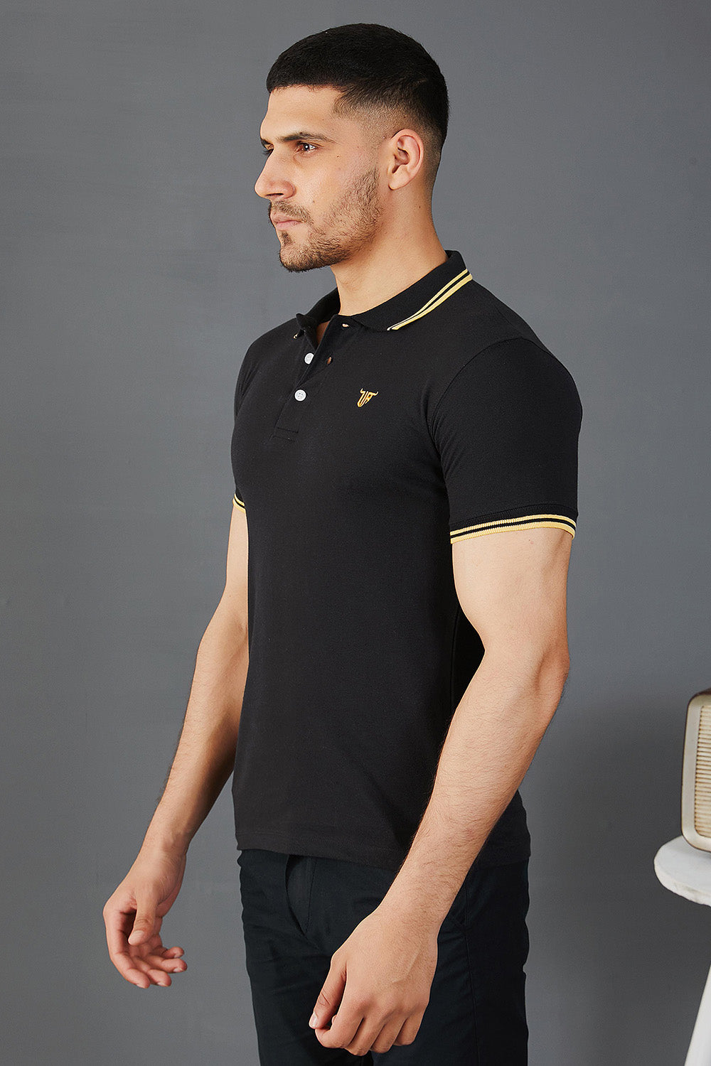 Gold Black Polo