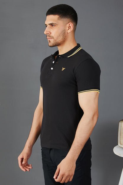 Gold Black Polo