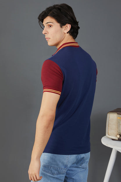 Navy Maroon Gold Polo