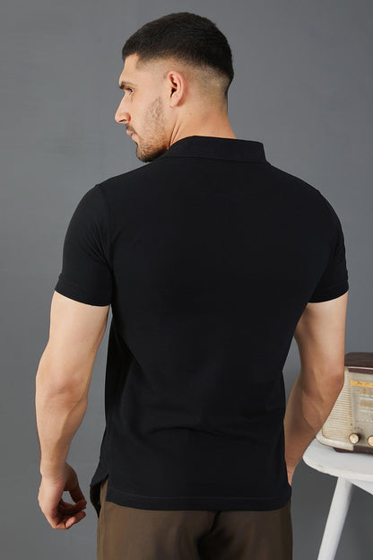 Black Pocket Polo