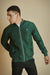 Green Bomber Jacket with Flap Pockets