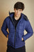 Blue Puffer Jacket with Removable Hood