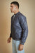 Charcoal Bomber Jacket with Flap Pockets