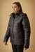 Black puffer jacket with Removable hood