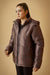 Dark Brown Jacket with Removable Hood - W