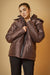 Dark Brown Jacket with Removable Hood - W