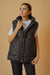 Black Quilted Sleeveless Jacket - W