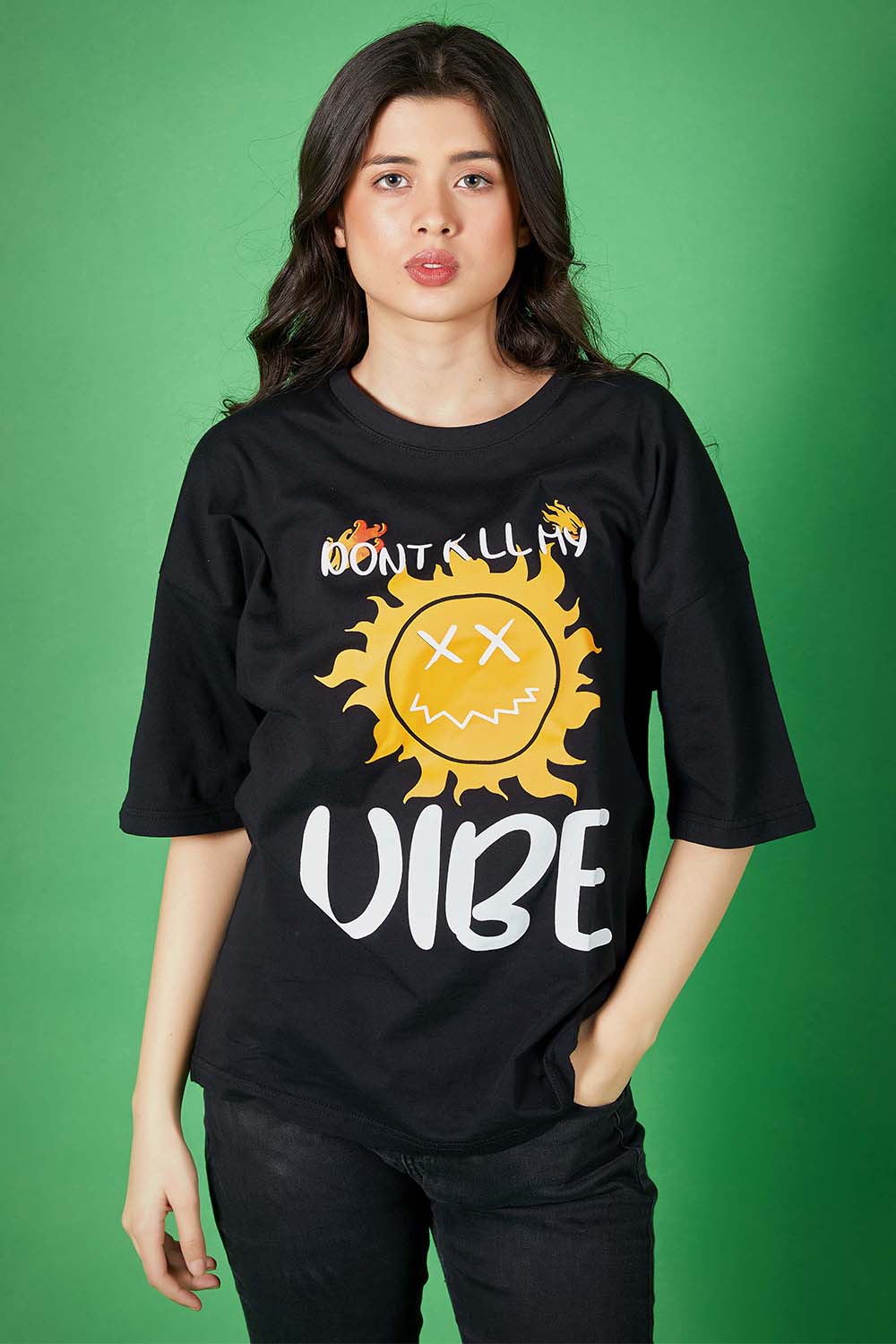 Dont Kill my Vibe Oversized Tee - W