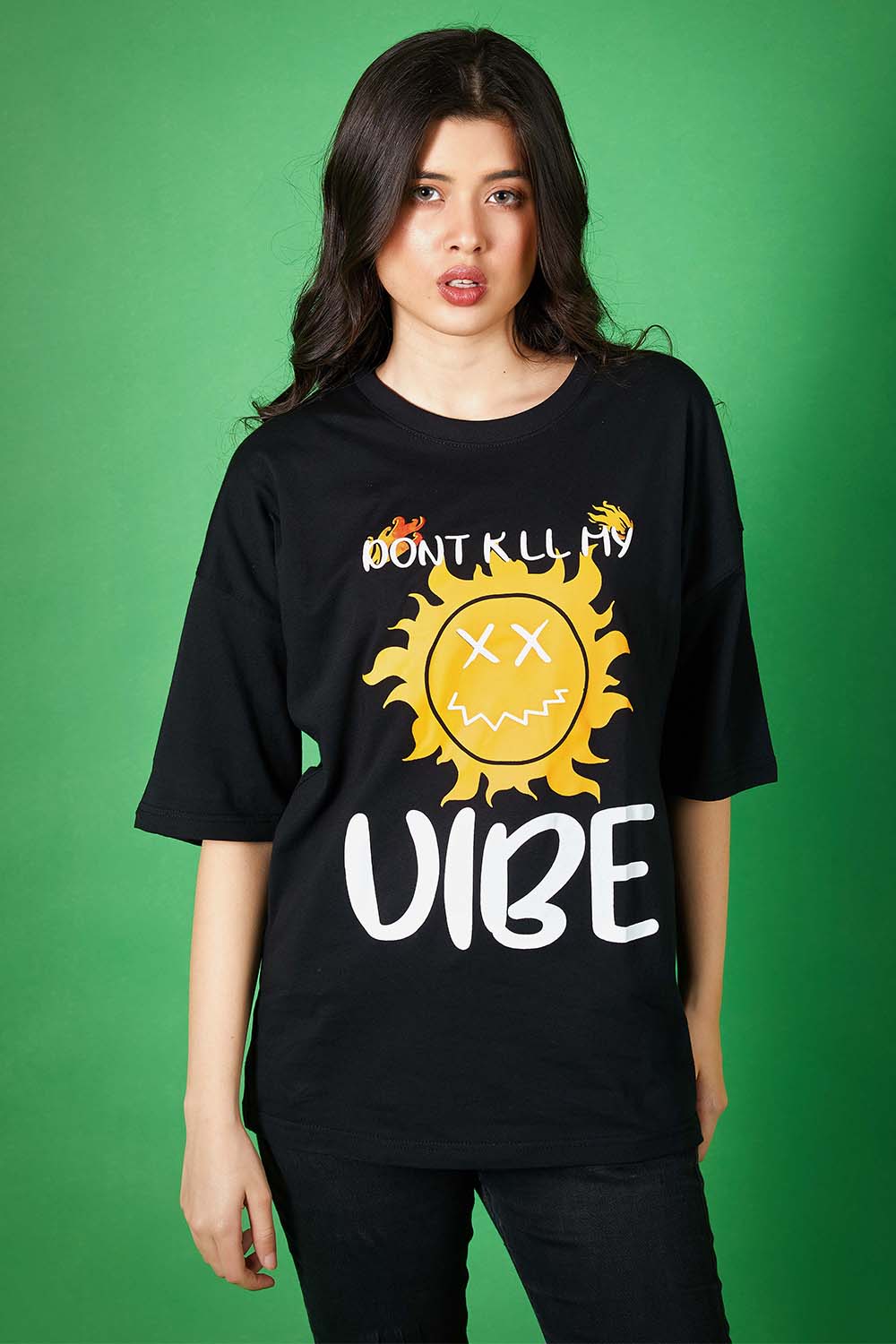Dont Kill my Vibe Oversized Tee - W