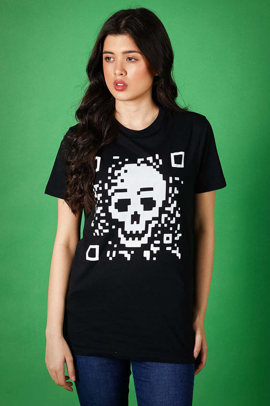 Skull QR Tee -W