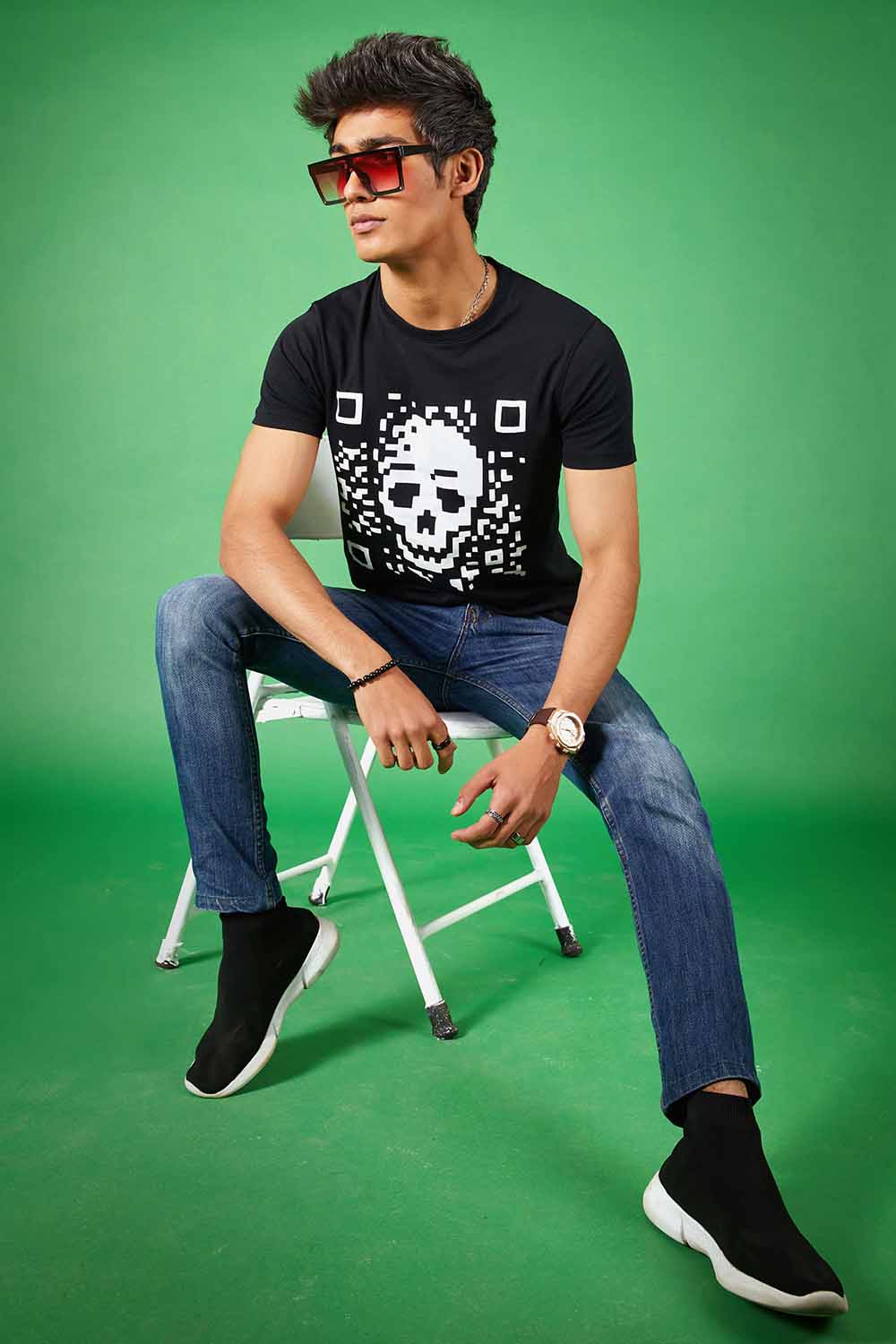 Skull QR Tee For Men And Women In Pakistan UrbanRoad pk Urban Road