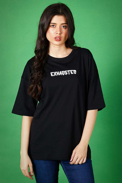 Exhausted Oversized Tee - W