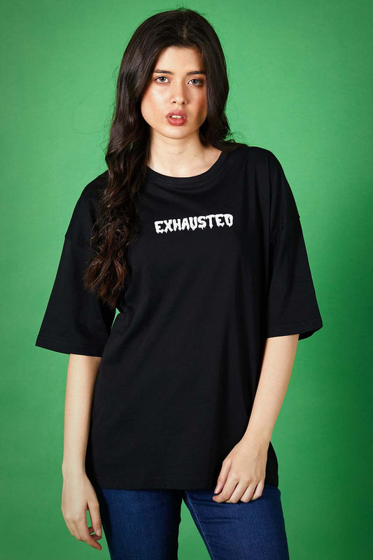 Exhausted Oversized Tee - W