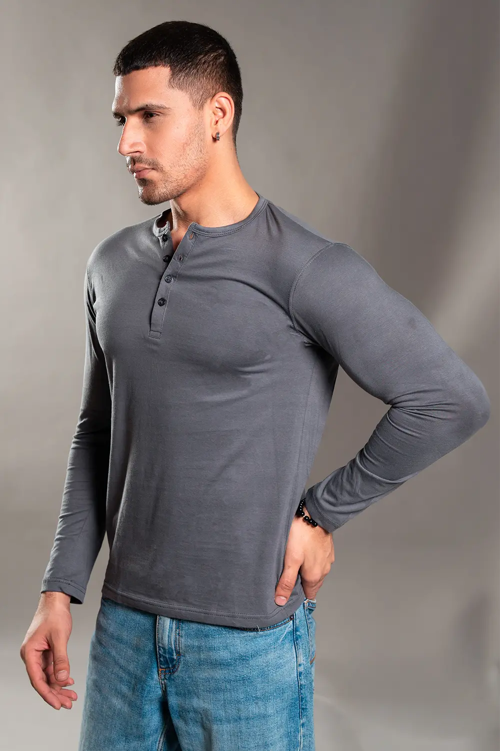 Steel Grey Henley