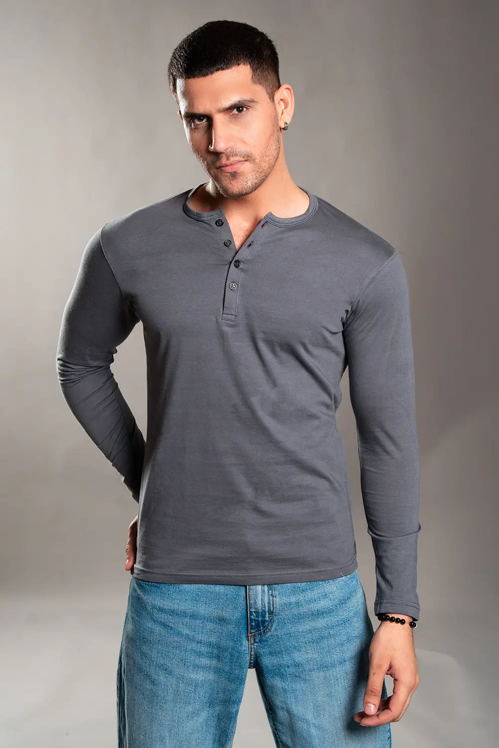 Steel Grey Henley